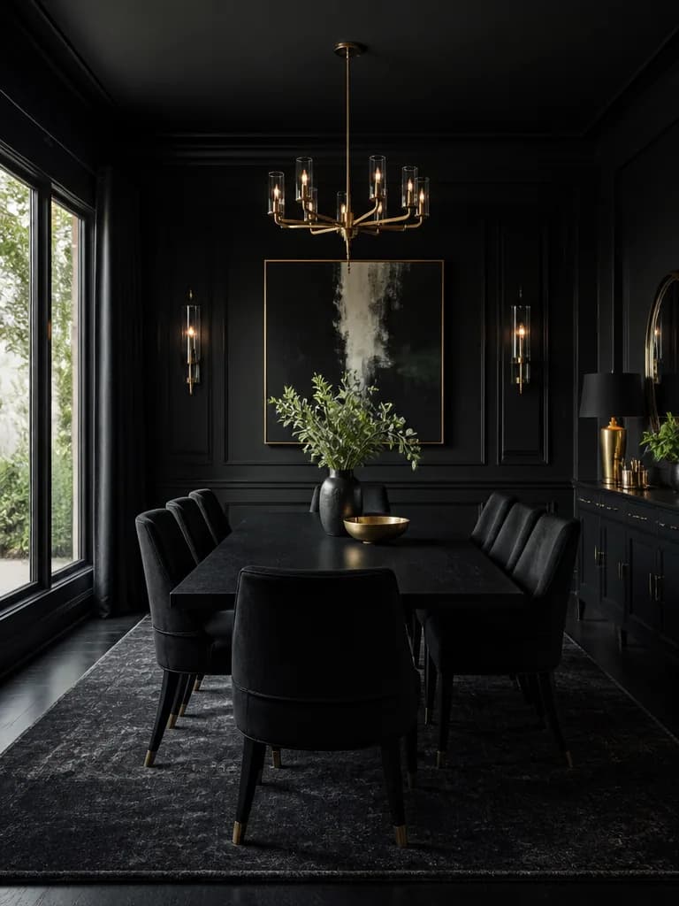 Black Dining Room