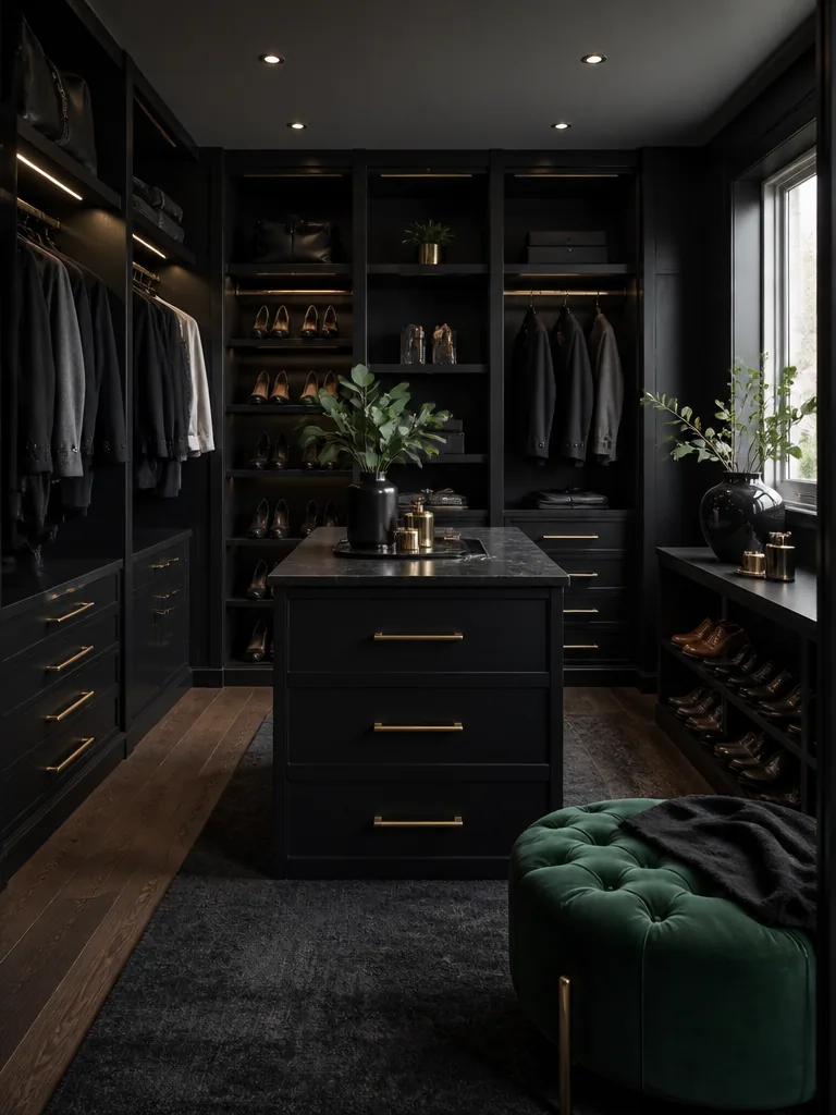 Black Walk-in Closet