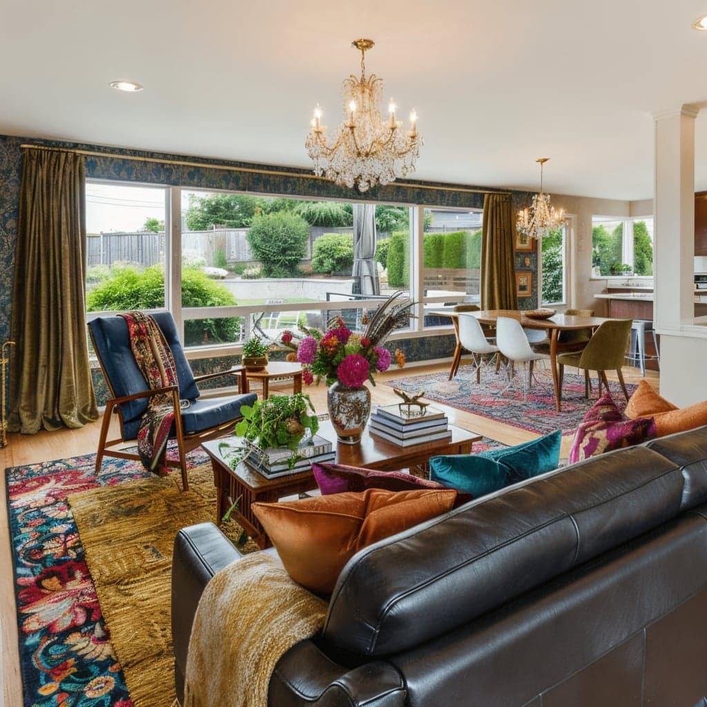 Beautiful AI-designed contemporary interior space