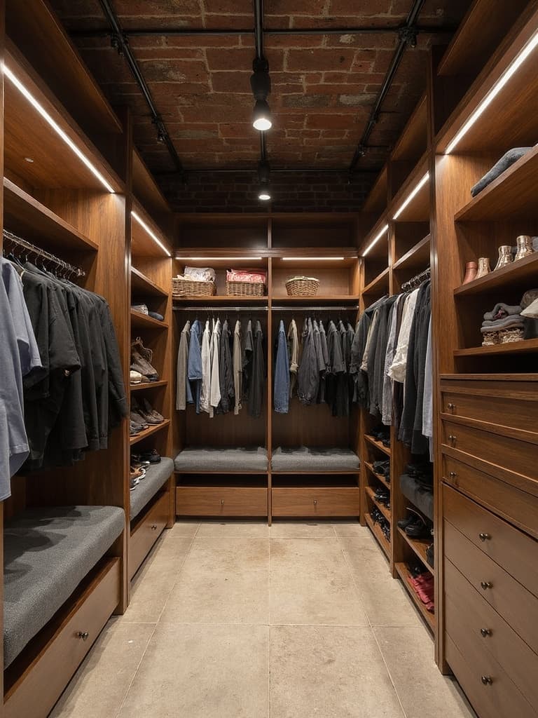 Industrial Walk-in Closet