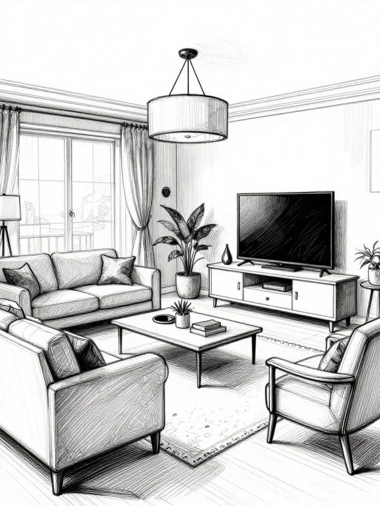 Sketch interior design