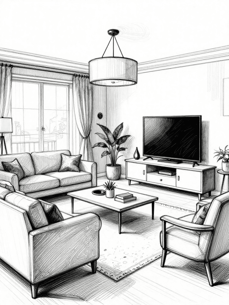 Sketch interior design