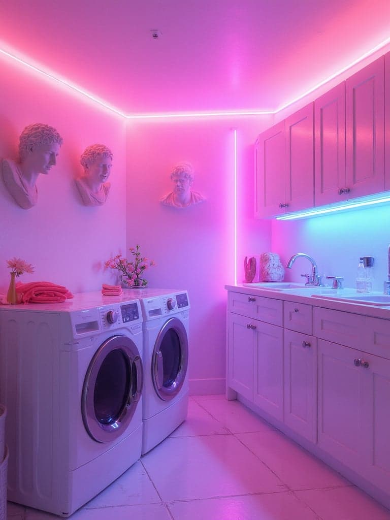 Vaporwave Laundry Room