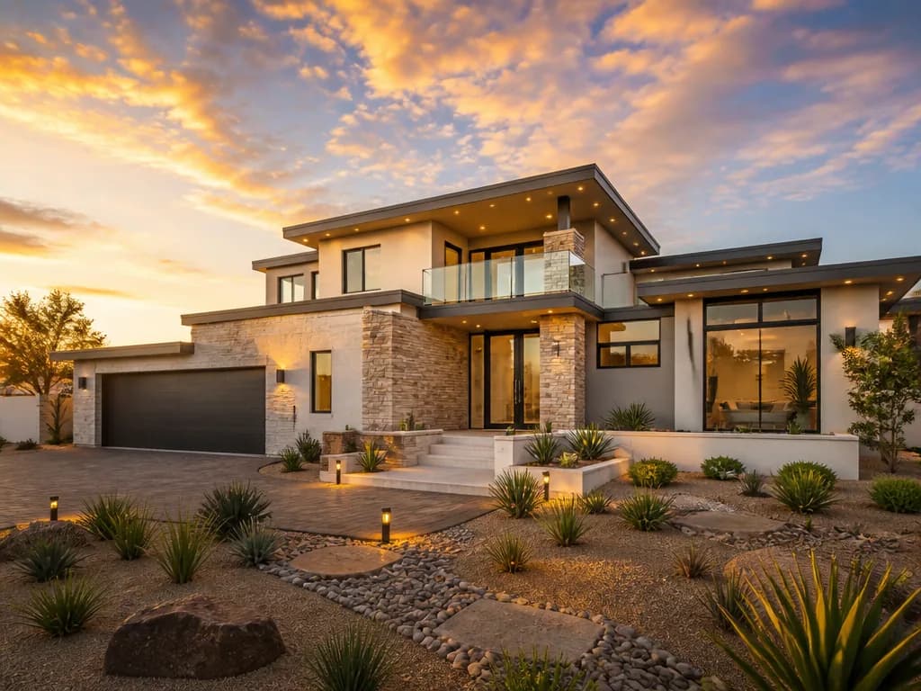 AI-staged luxury home exterior