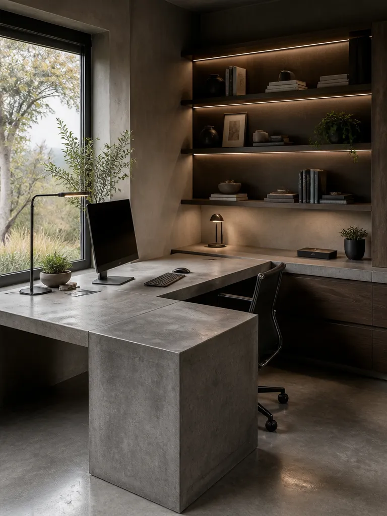 Concrete Countertops Home Office Ideas
