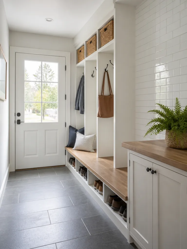 Subway Tile Mudroom Ideas