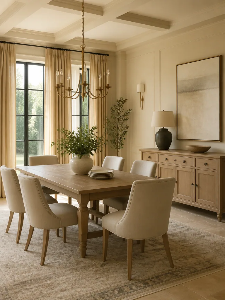 Beige Dining Room design