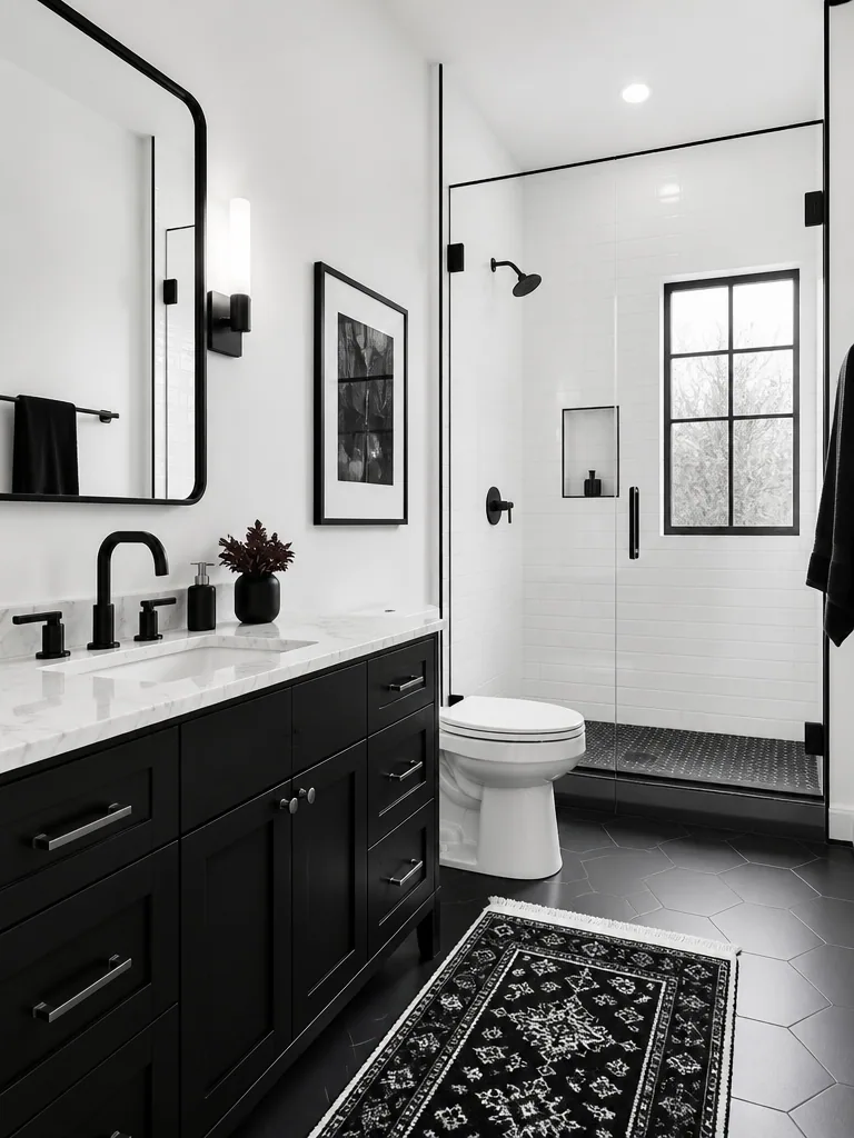 Black and White Bathroom design