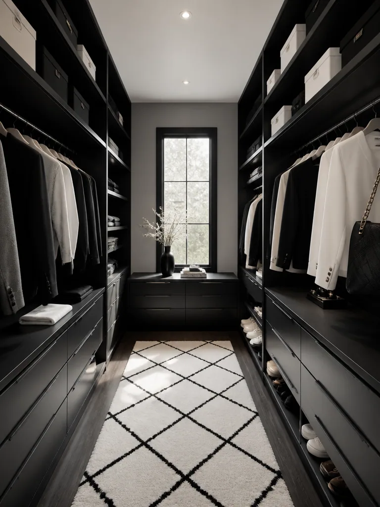 Black and White Closet design