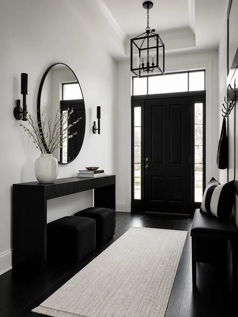 Black and White Entryway design