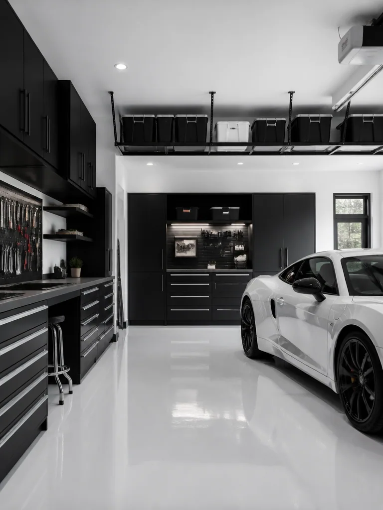 Black and White Garage design