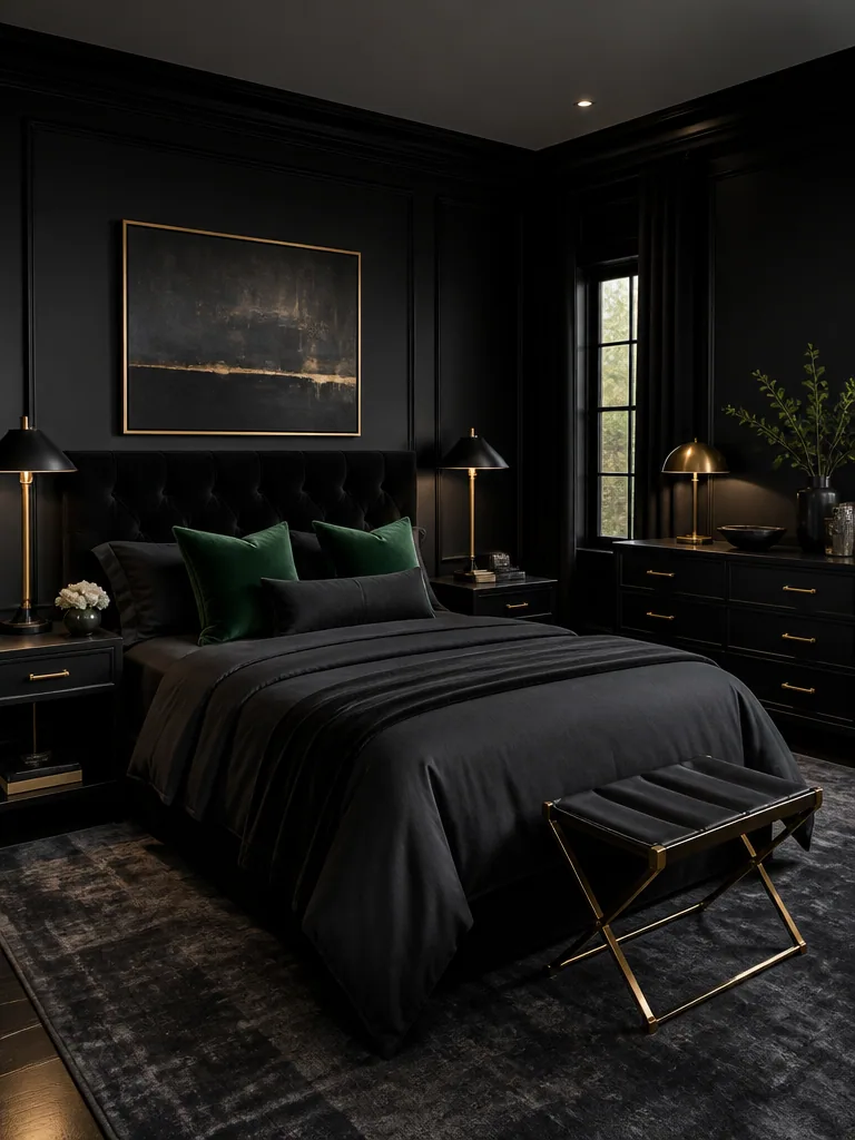 Black Guest Bedroom design