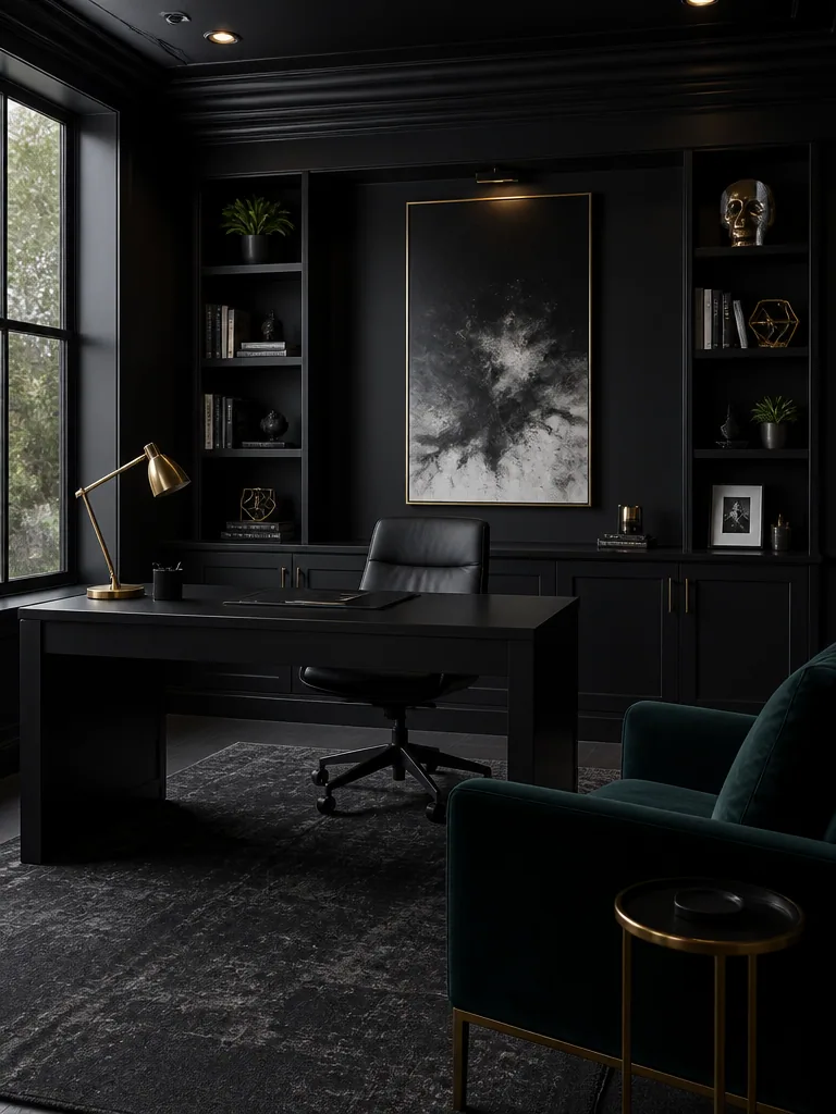 Black Home Office design