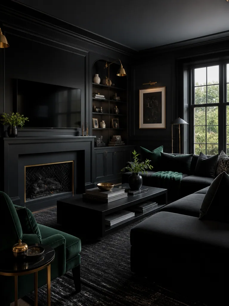Black Living Room design