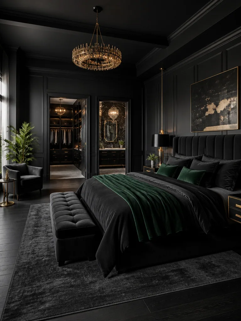 Black Master Bedroom design