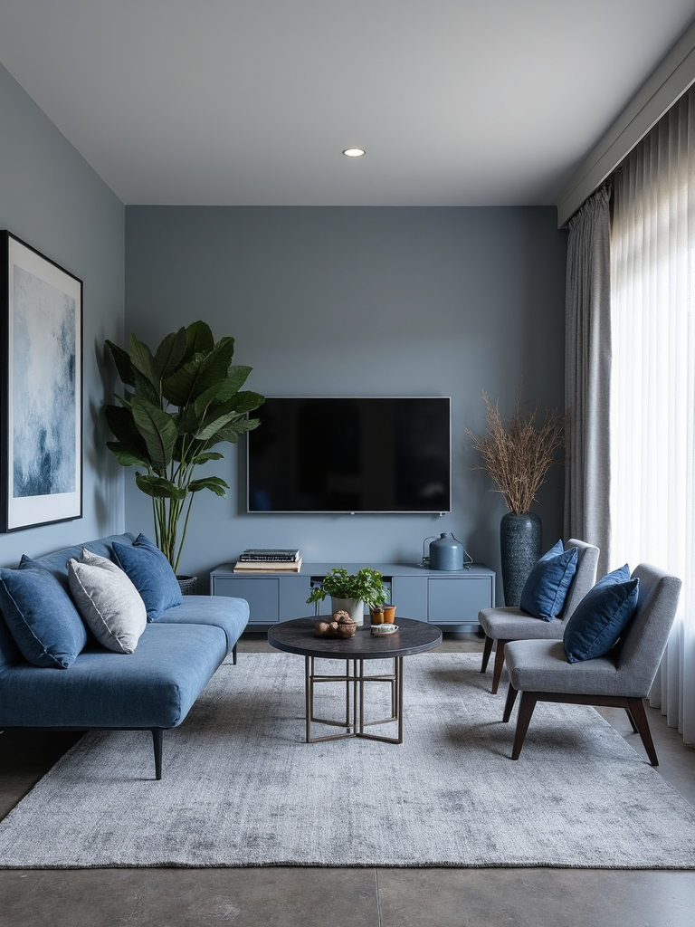 Blue And Grey Game Room - Blue and Grey Game Room interior design inspiration