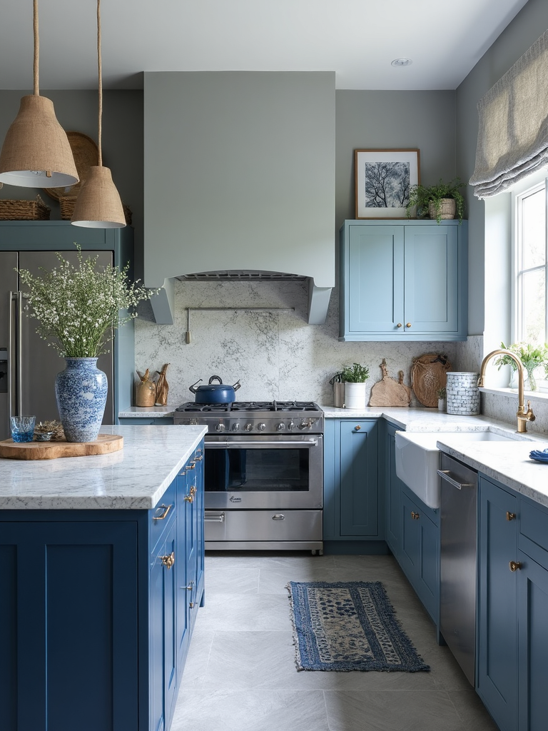 Blue And Grey Kitchen - Blue and Grey Kitchen interior design inspiration