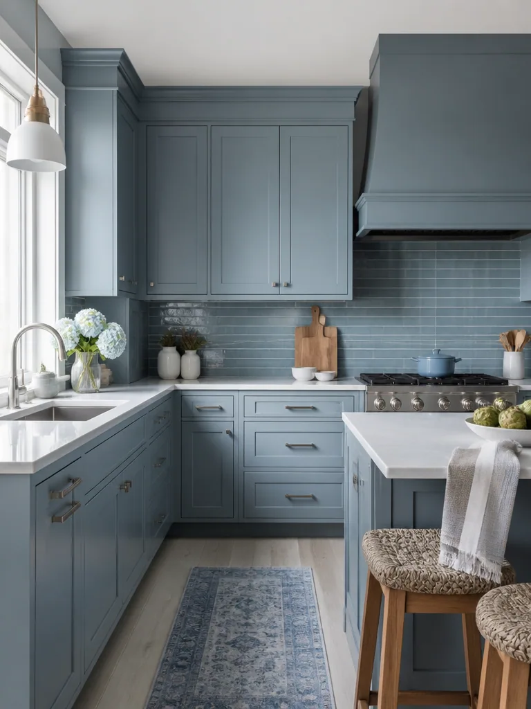 Blue and Grey Kitchen design