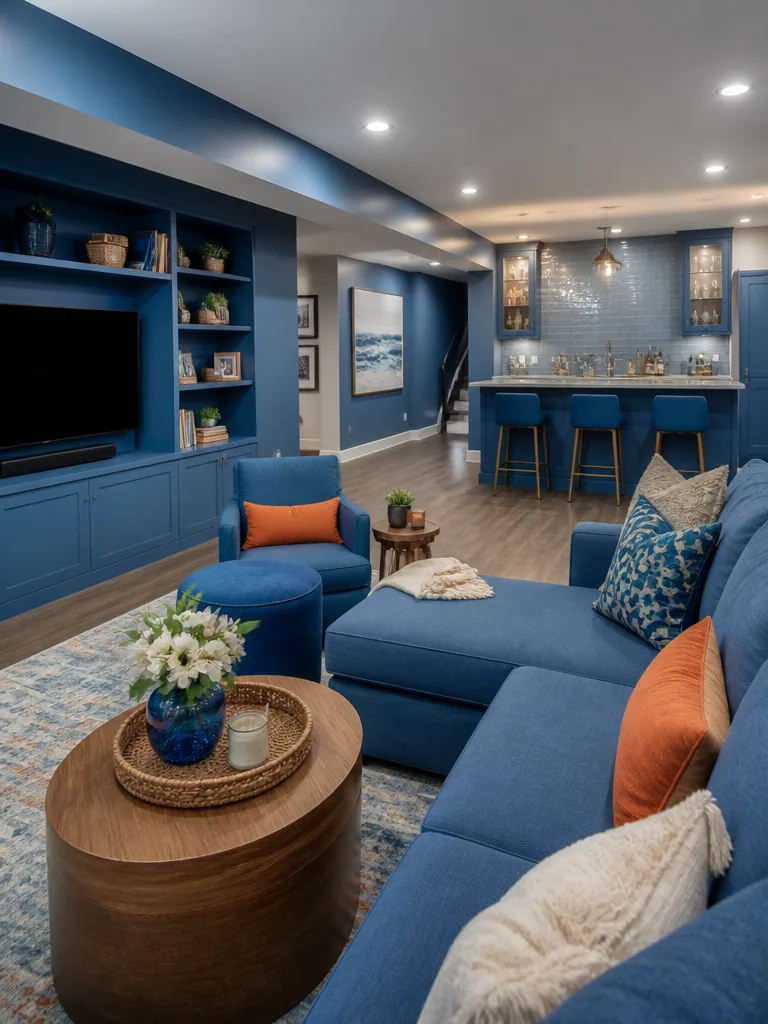 Blue Basement design