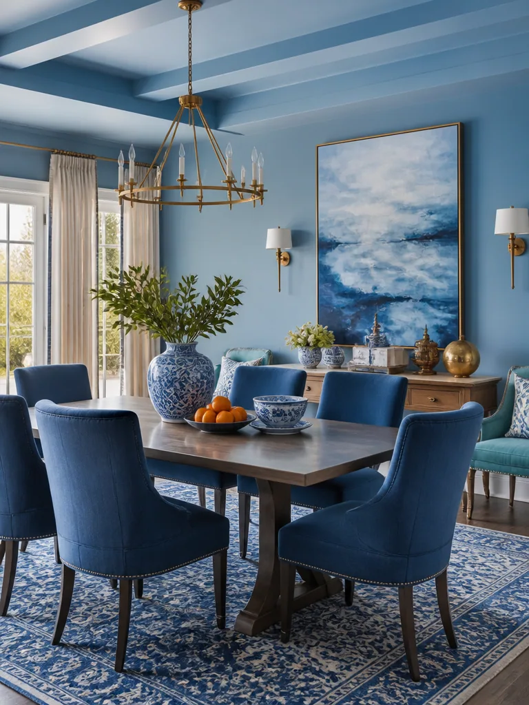 Blue Dining Room design