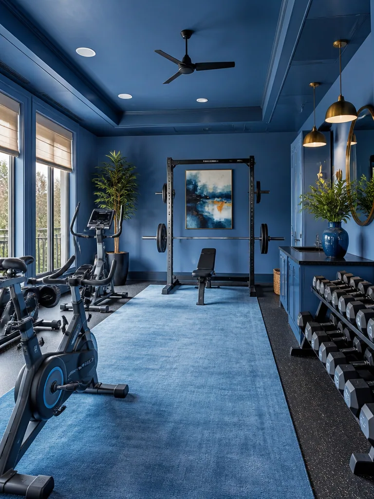 Blue Home Gym design