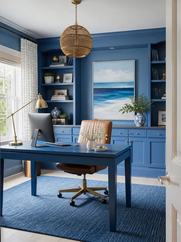 Blue Home Office design
