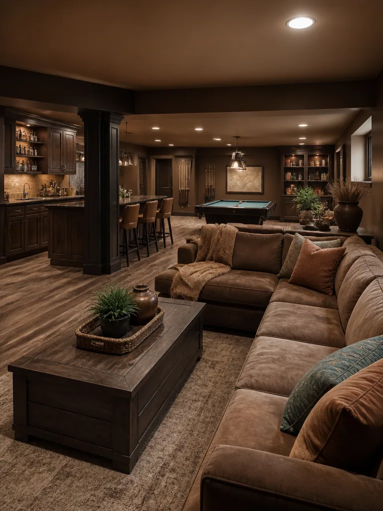 Brown Basement design