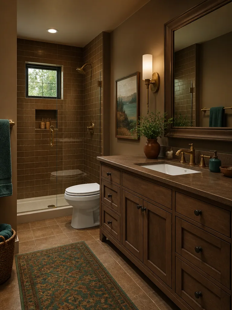 Brown Bathroom design
