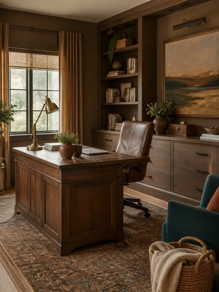 Brown Home Office design
