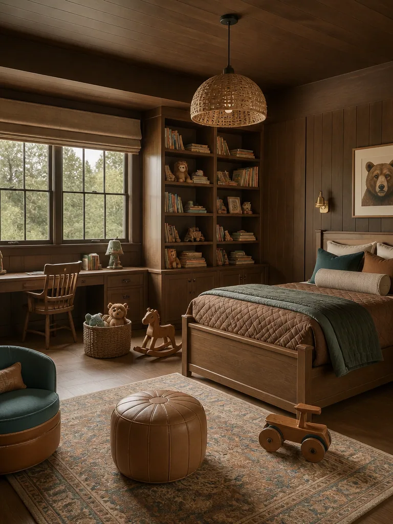 Brown Kids Room design