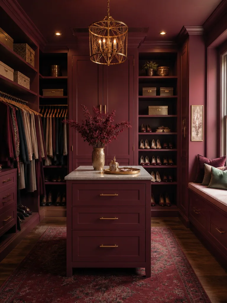 Burgundy Closet design