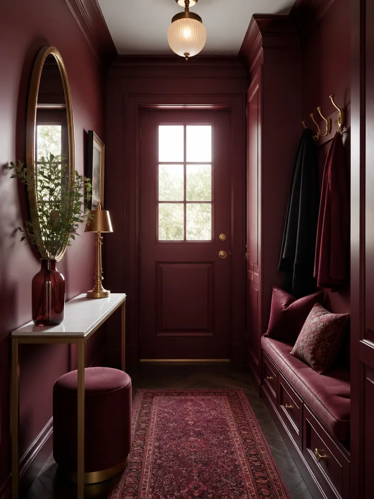 Burgundy Entryway design