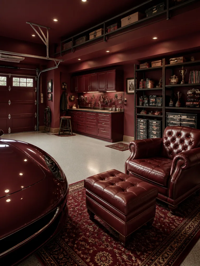 Burgundy Garage design