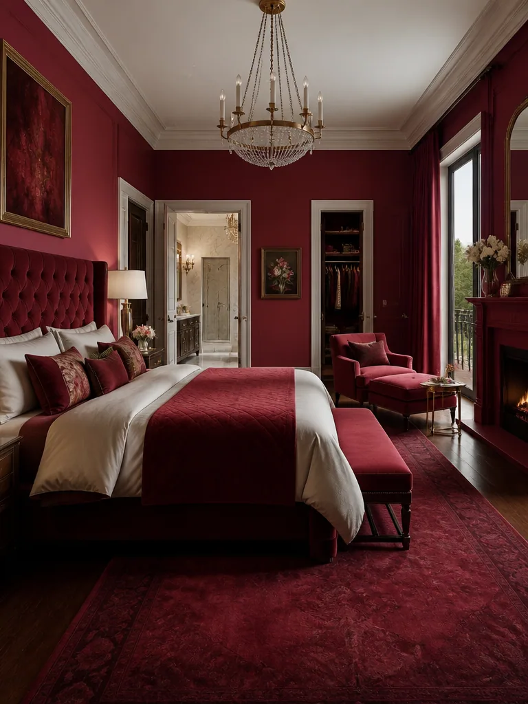 Burgundy Master Suite design