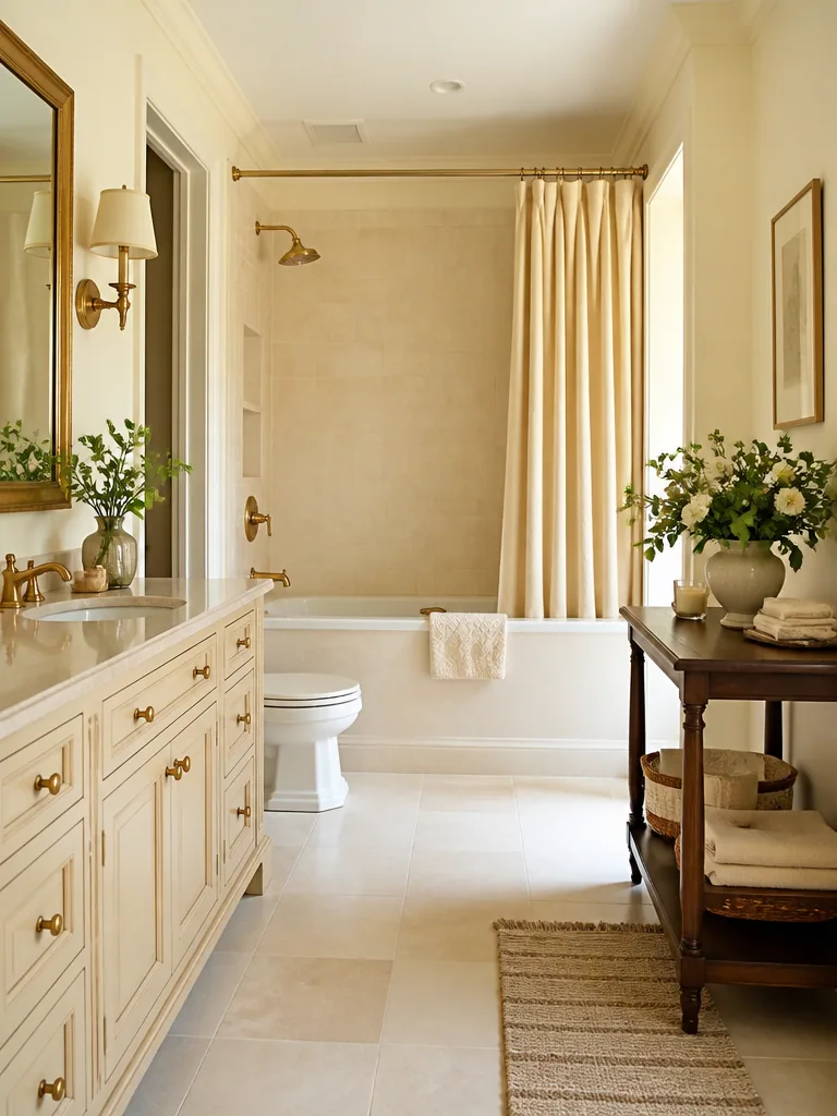 Cream Bathroom design