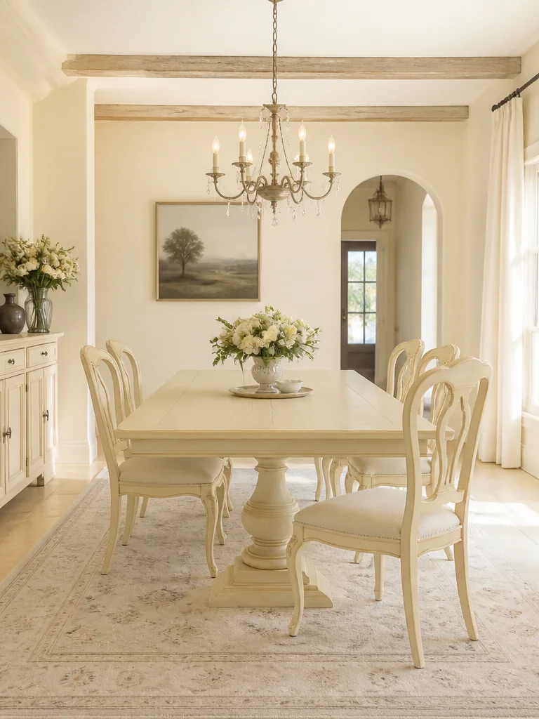 Cream Dining Room design