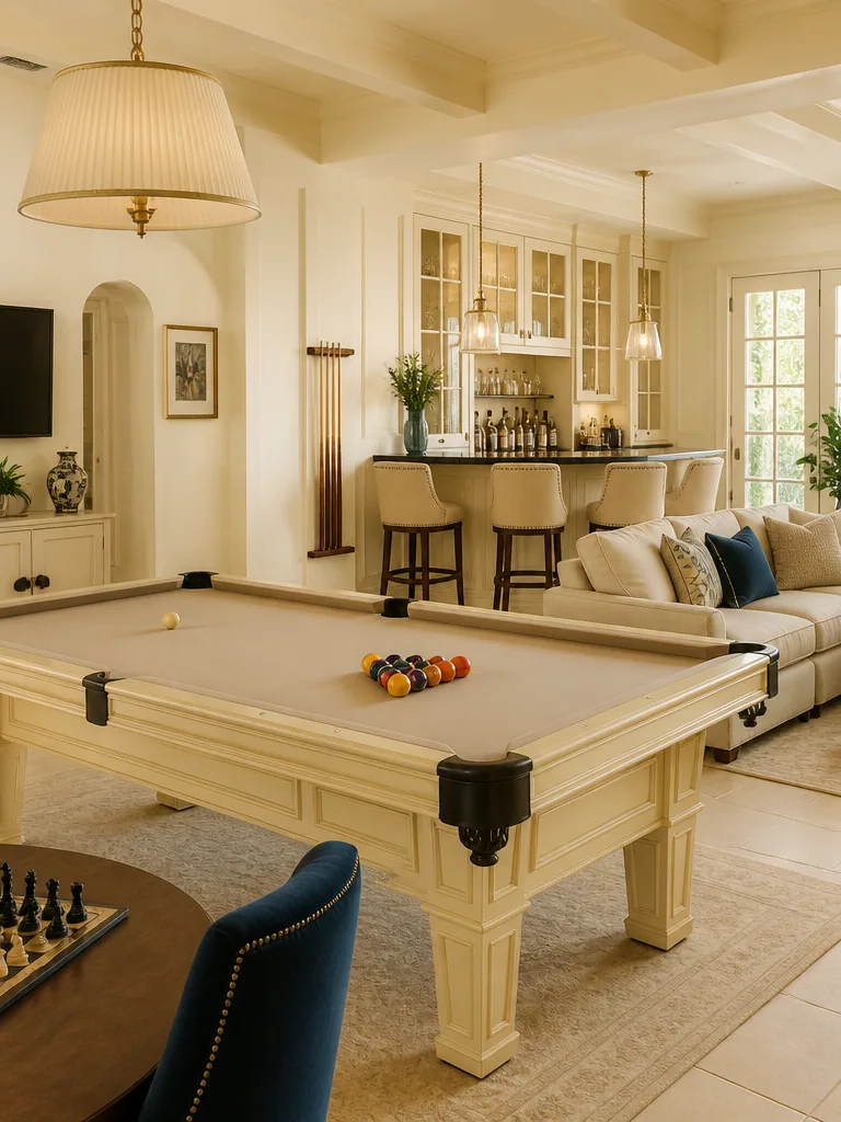 Cream Game Room design