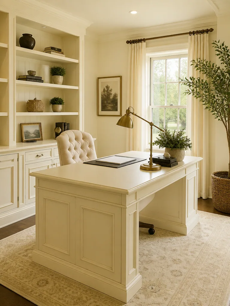 Cream Home Office design