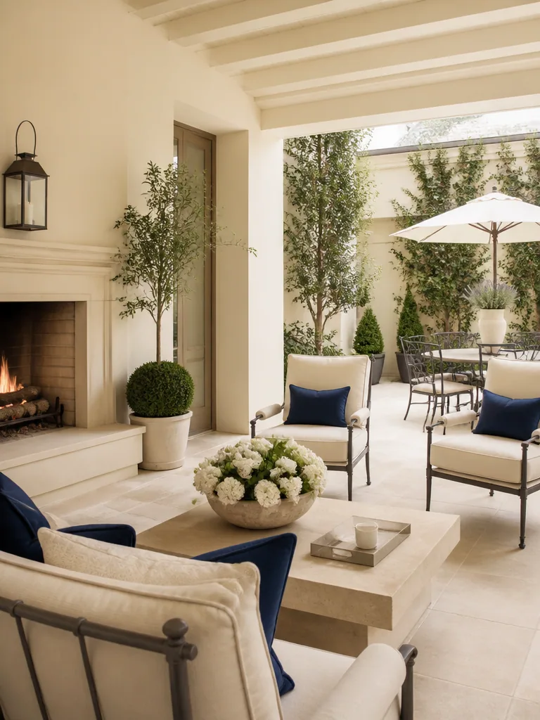 Cream Outdoor Patio design
