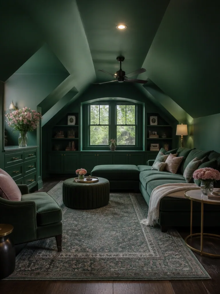 Dark Green Attic design