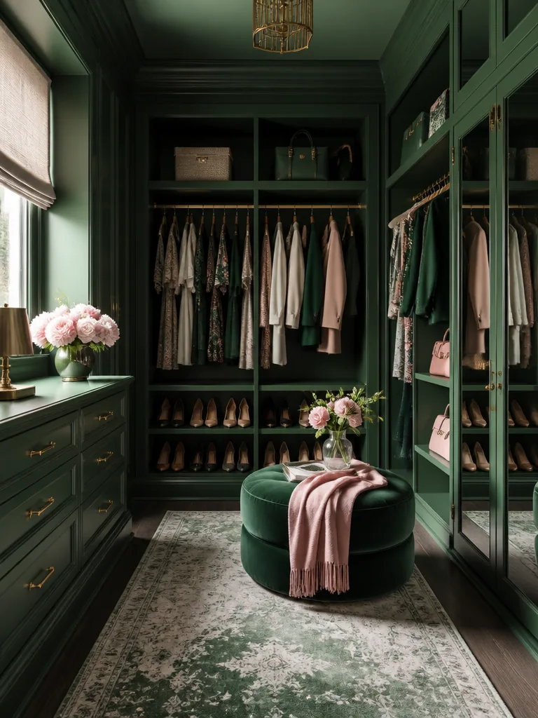 Dark Green Closet design