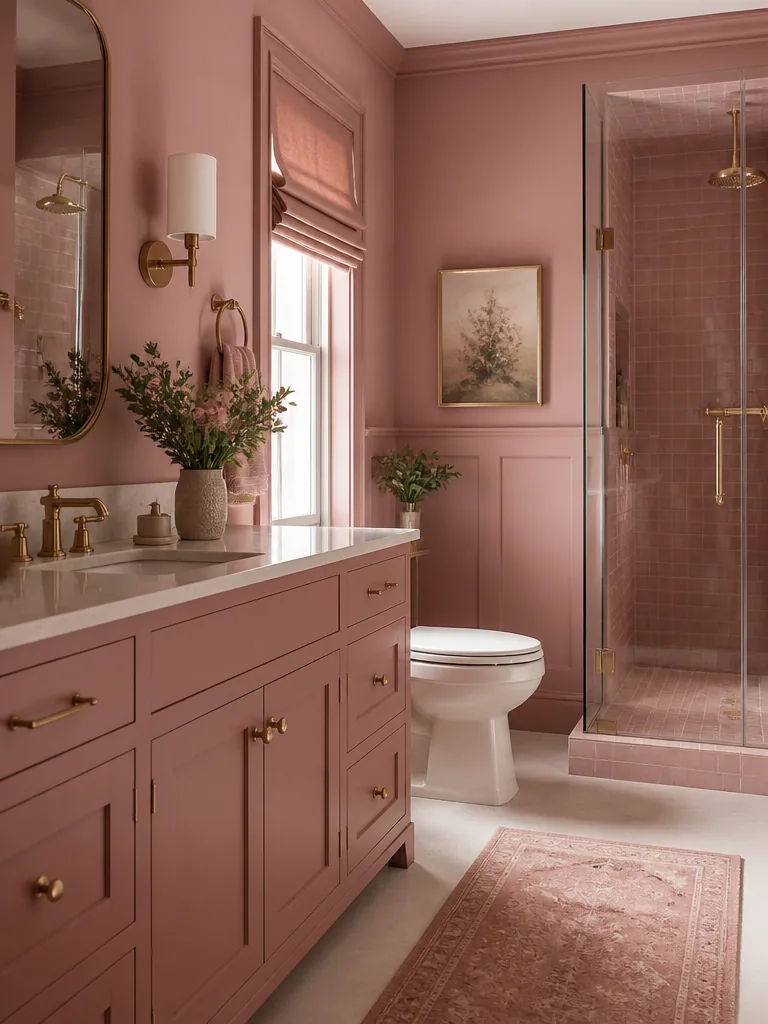 Dusty Rose Bathroom design