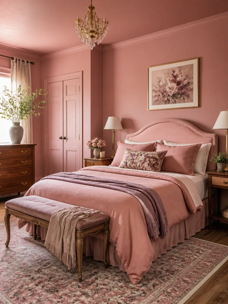 Dusty Rose Bedroom design