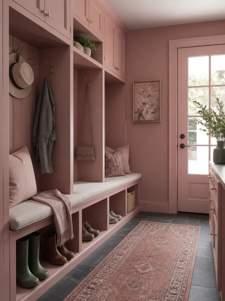 Dusty Rose Mudroom design