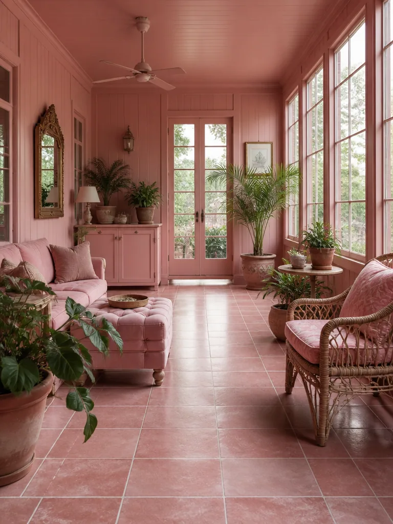 Dusty Rose Sunroom design