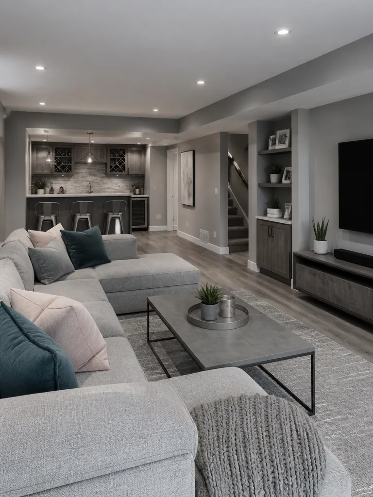 Gray Basement design