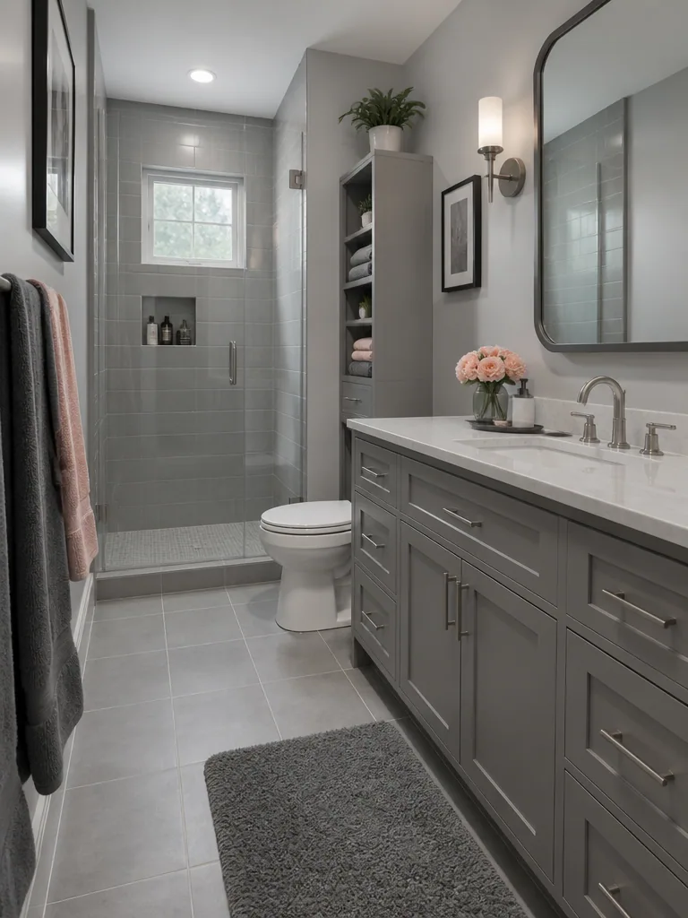 Gray Bathroom design