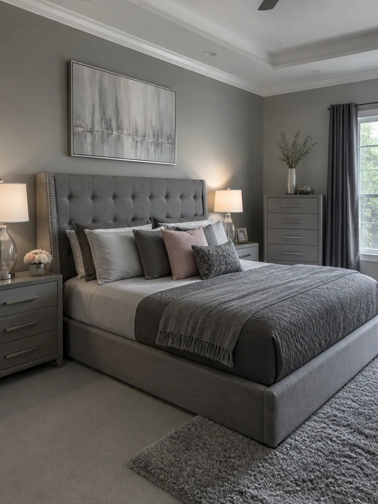 Gray Bedroom design