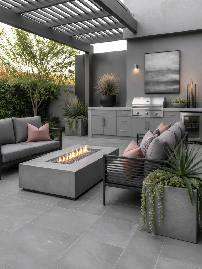 Gray Outdoor Patio design
