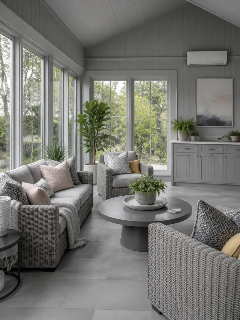 Gray Sunroom design